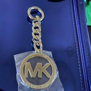 Michael Kors MK silver keychain